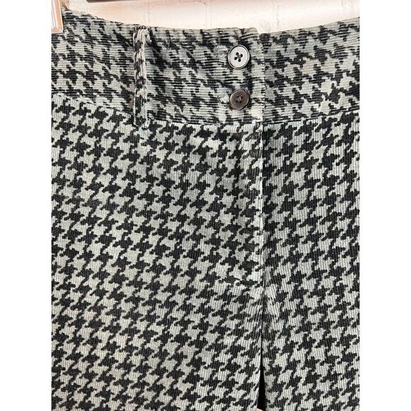 HAROLD'S houndstooth gray black corduroy stretch straight pants size 4 - Picture 3 of 6